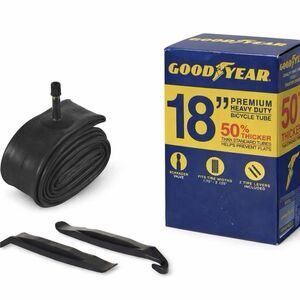 GoodYear Premium Heavy Duty Bicycle Tube 18"x1.75"/2.125" | 18in & 2 Tire Levers